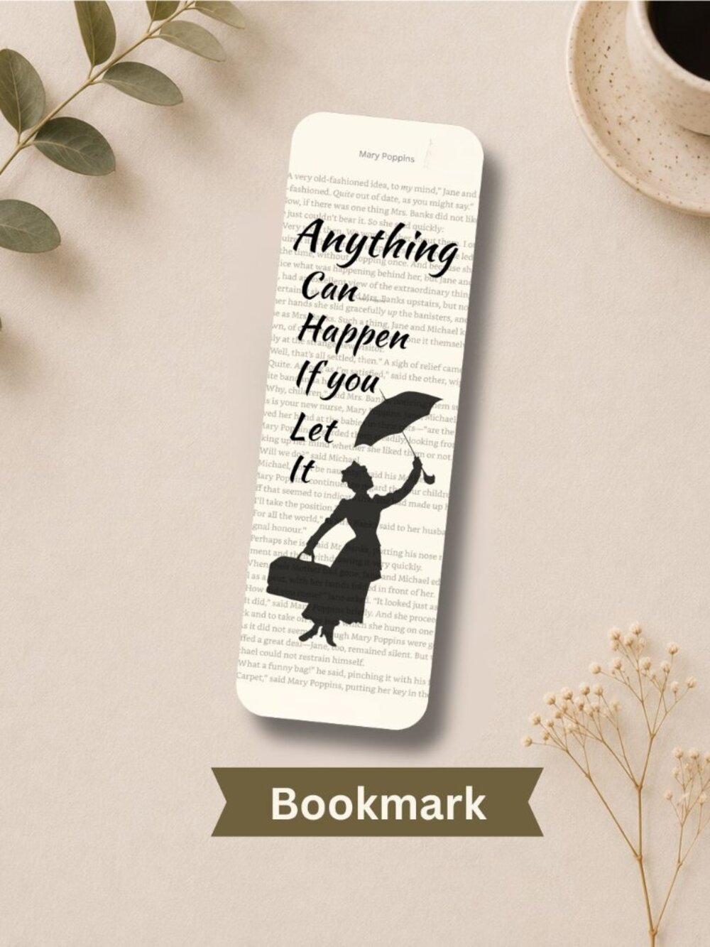 Mary Poppins Book Page Bookmark